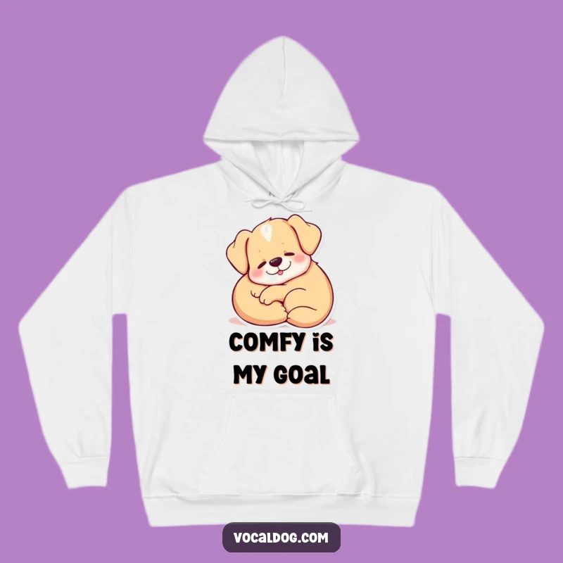 Funny Dog Hoodie: Content Sigh Comfort, Cozy Pup, Perfect Warm Gift