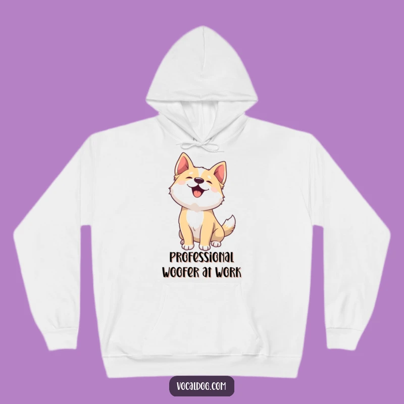 Funny Joyful Woof Dog Hoodie - Cozy & Hilarious Canine Apparel Gift