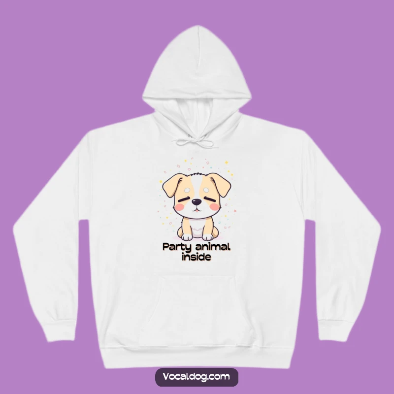Funny Dog Confetti Bliss Hoodie - Cozy Up for a Celebration!