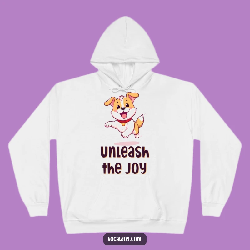 Funny Joyful Dog Hoodie: Cozy Comfort, Energetic Design, Ideal Humorous Gift