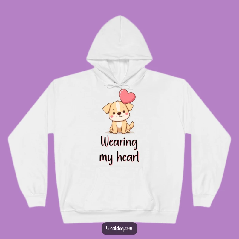 Cozy Funny Heart Dog Hoodie: Snuggle Up with Love!