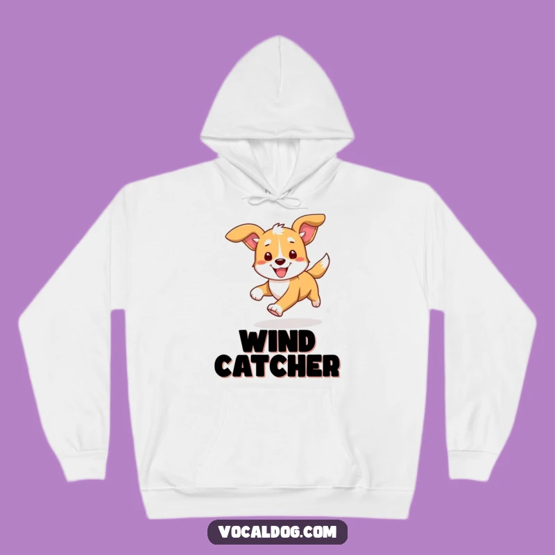 Stay warm while celebrating the thrill of the chase with this funny hoodie featuring a dog running with ears flapping. Cozy comfort meets hilarious action.