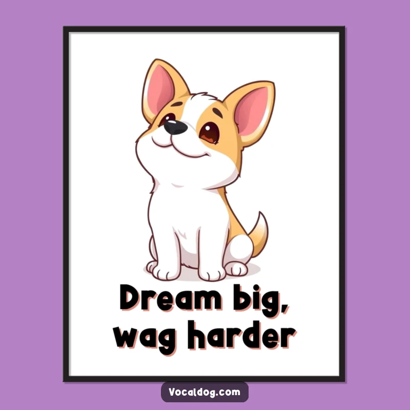 Free Printable Wall Art: Goofy Dog Grin, Funny Downloadable Art for Your Home