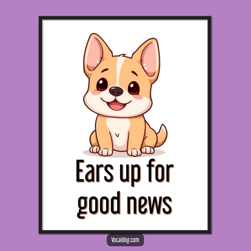 Free Printable Wall Art: Attentive Dog - Charming Downloadable Home Decor