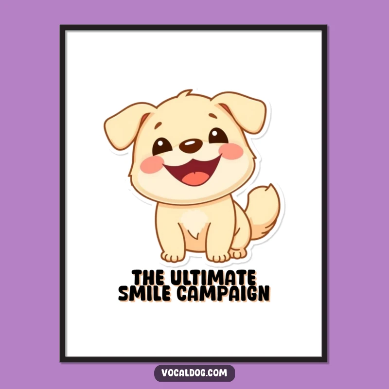 Free Printable Wall Art: Cheerful Dog Smile for a Happy Home