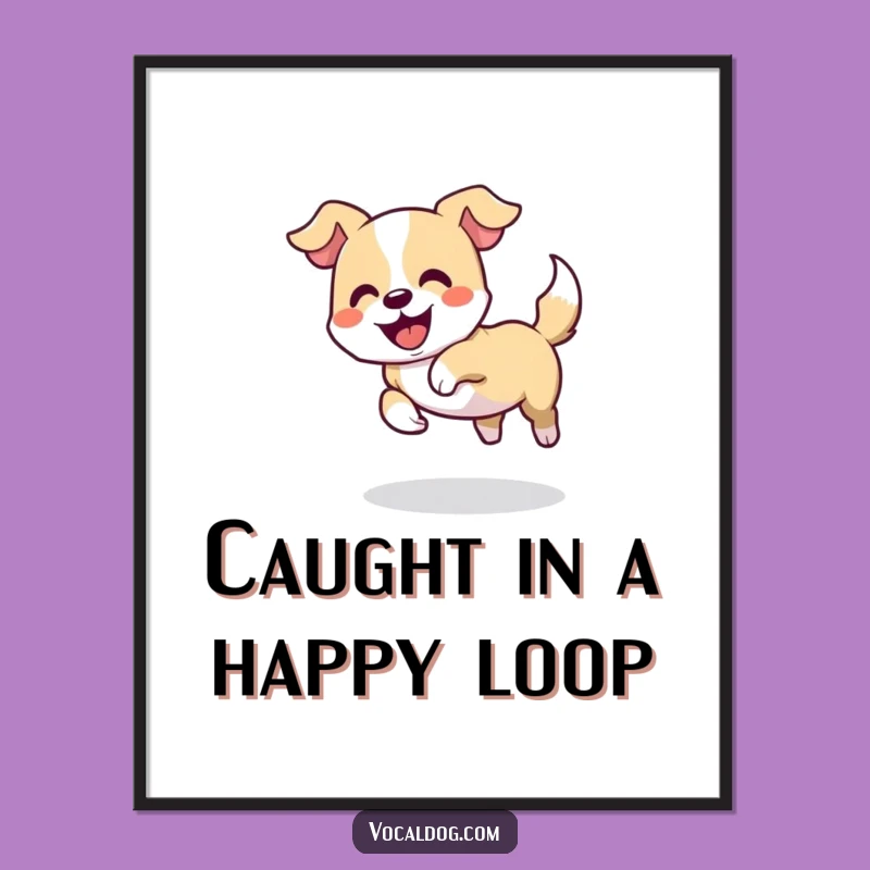 Free Printable Wall Art: Dizzy Dog Fun for a Playful Room