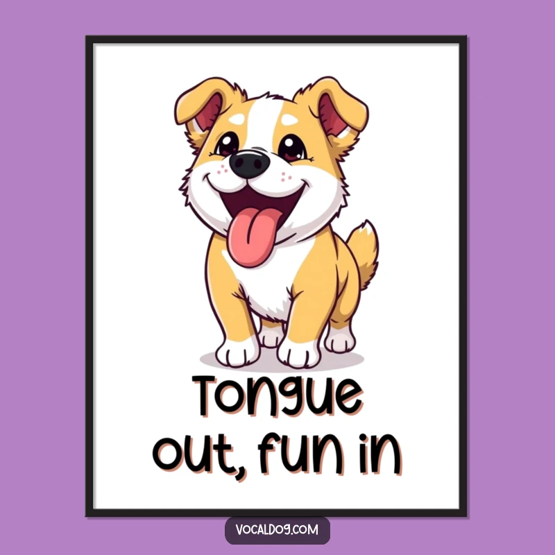 Free Printable Wall Art: Ecstatic Dog Run - Fun Downloadable Home Decor