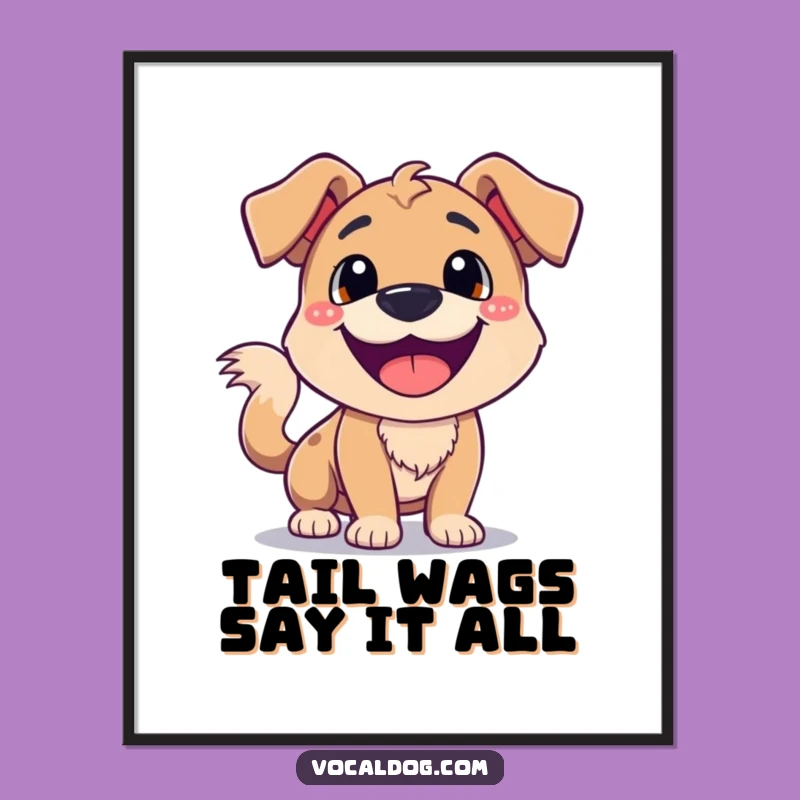 Free Printable Wall Art: Happy Dog Smile, Funny Downloadable Art for Joyful Spaces