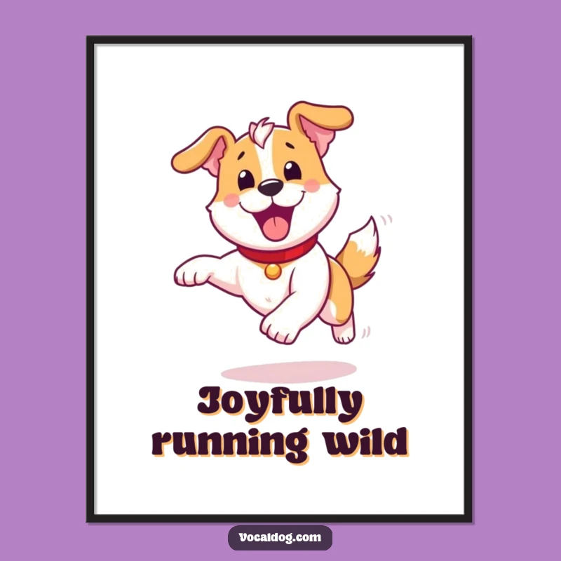 Free Printable Wall Art: Joyful Runner Dog for Your Energetic Home