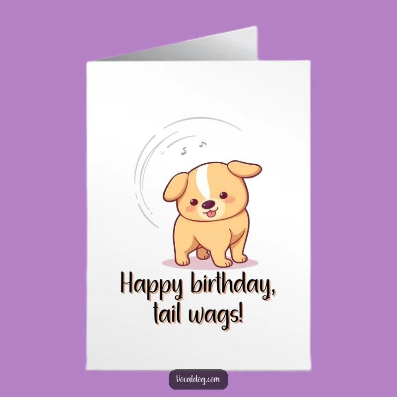 Free Printable Birthday Card: Vortex Tail Dog, Hilarious Celebration Downloadable Gift