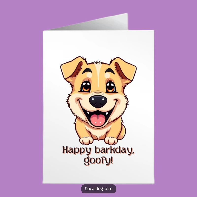 Free Printable Birthday Card: Goofy Dog Grin, Hilarious Downloadable Gift