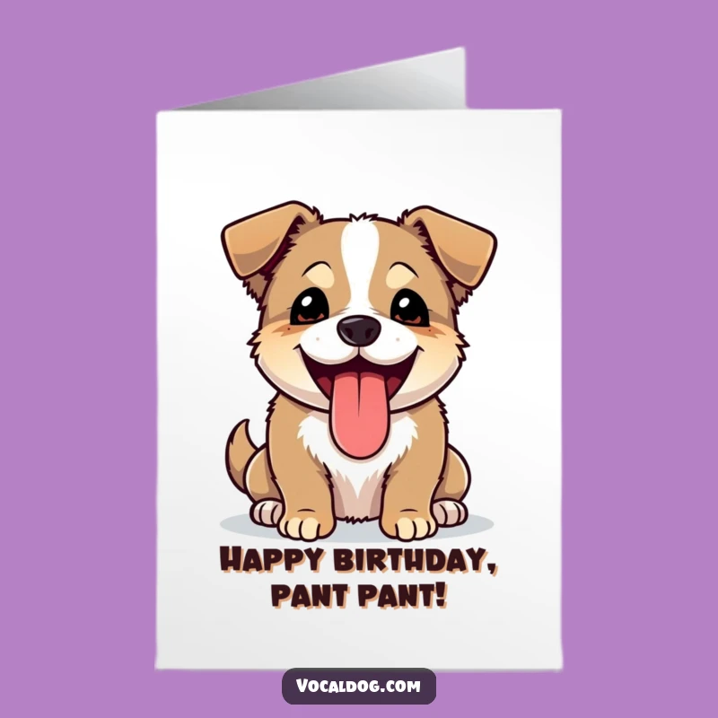 Free Printable Birthday Dog Card: Funny Downloadable Art for Joyful Panting