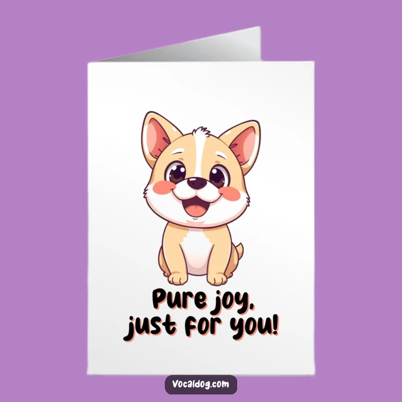 Free Printable Happy Birthday Dog Card: Funny Downloadable Gift for Pure Bliss Lovers