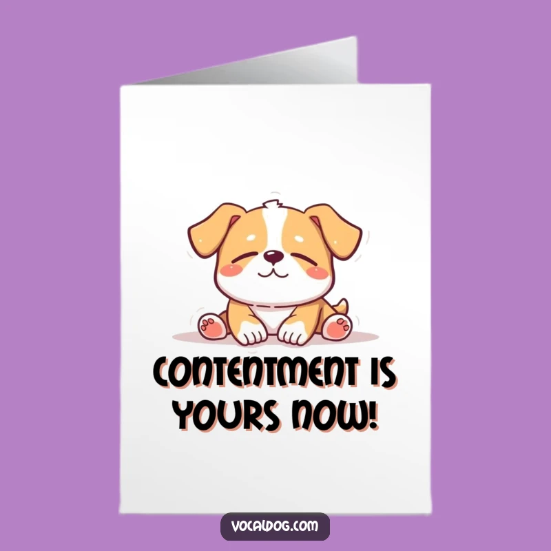 Free Printable Congrats Card: Content Sun-Basking Dog for a Relaxed Downloadable Gift