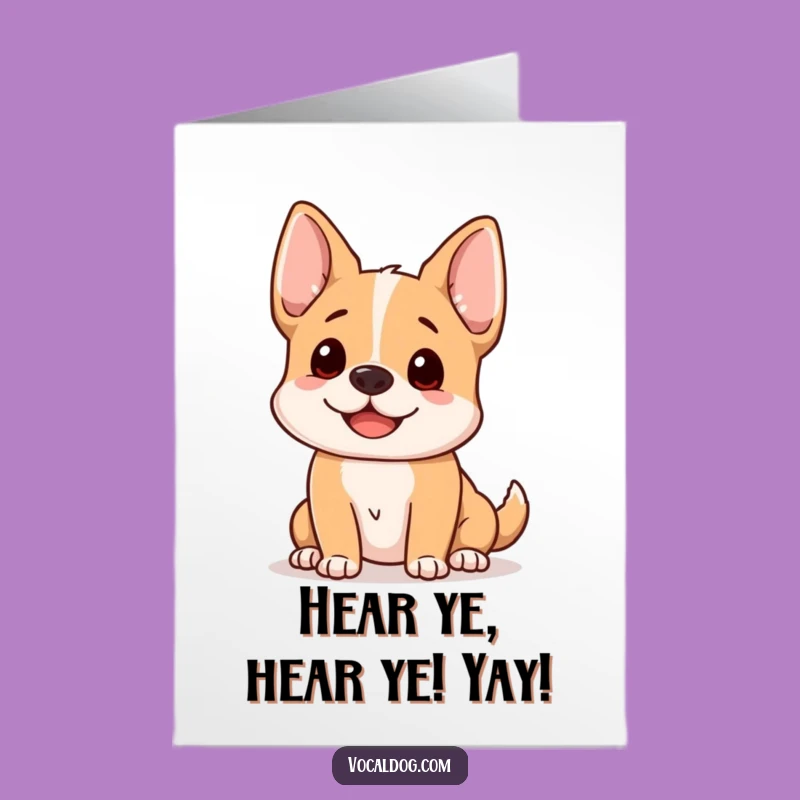 Free Printable Congrats Card: Attentive Dog - Thoughtful Downloadable Gift