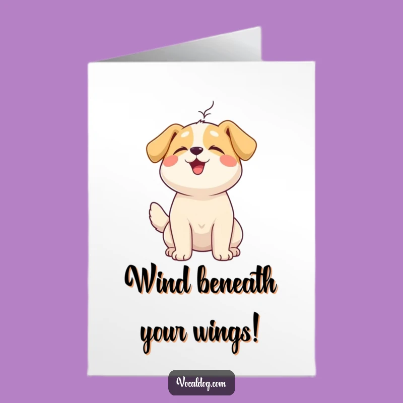 Free Printable Congrats Card: Blissful Dog, Breezy Moment, Celebration Downloadable