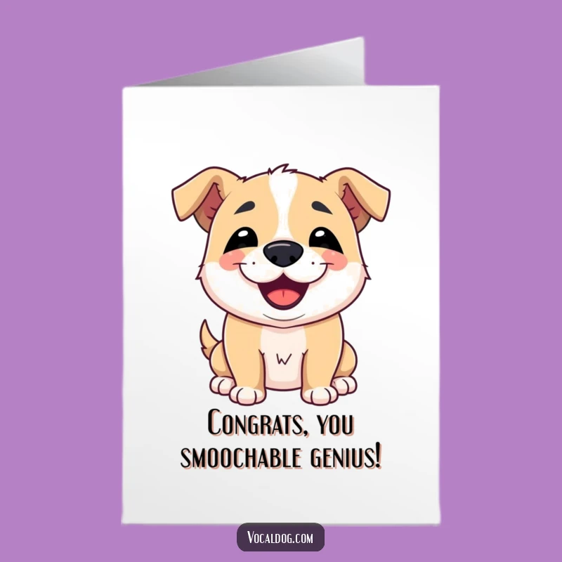 Free Printable Congrats Card: Slobbery Kisses for Your Big Achievement