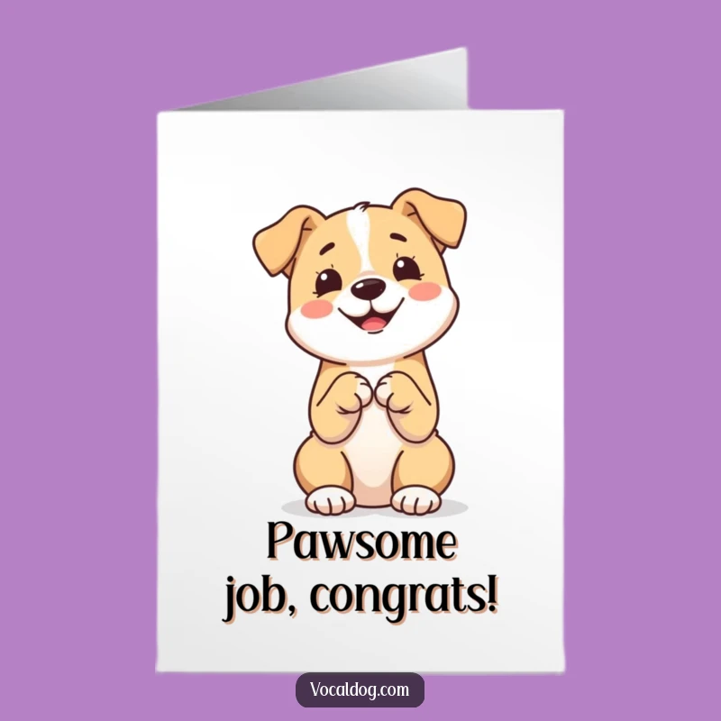 Free Printable Congrats Card: Happy Doggy Celebration Funny Downloadable Gift