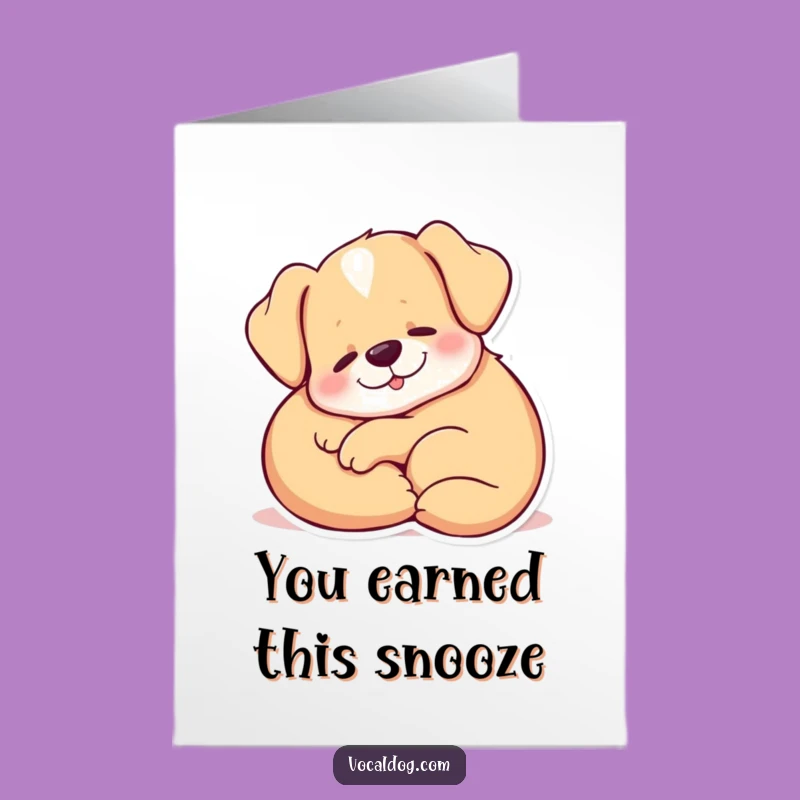 Free Printable Congrats Card: Cozy Dog, Happy Sigh, Funny Downloadable Gift