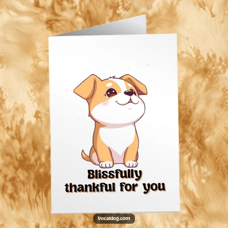 Funny Free Printable Thank You Card: A dog enjoys a moment of pure bliss gazing at the sky, a serene downloadable thank you.
