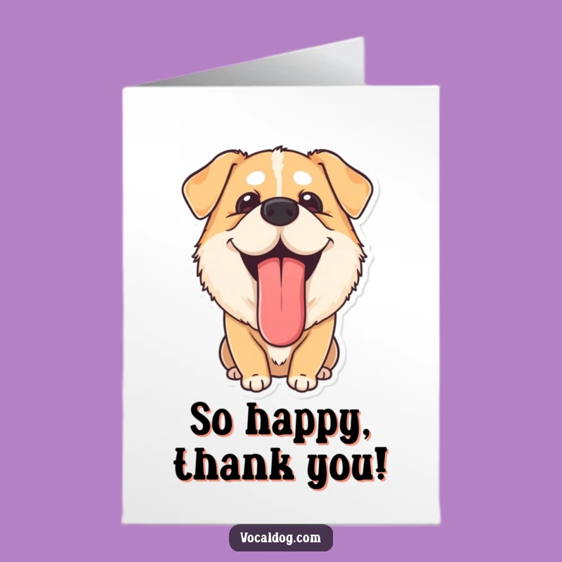 Free Printable Thank You Card: Amusing Content Dog, Downloadable & Print at Home Gratitude