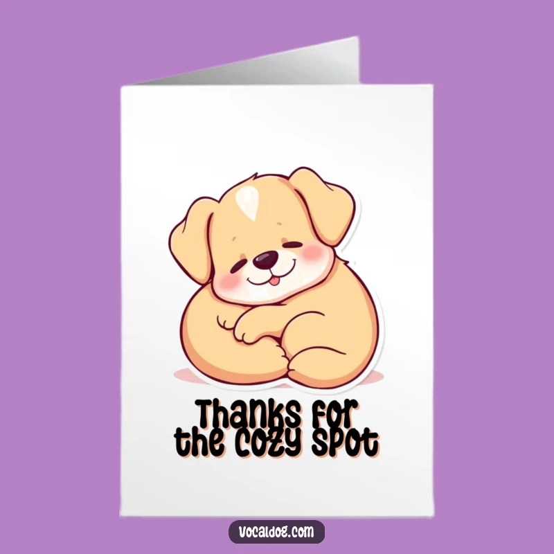 Free Printable Thank You Card: Cozy Dog Sigh, Funny Downloadable Gift