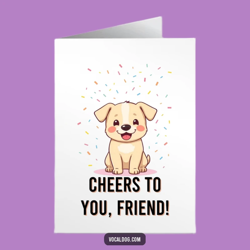 Free Printable Thank You Card: Happy Confetti Dog, Funny Downloadable Appreciation