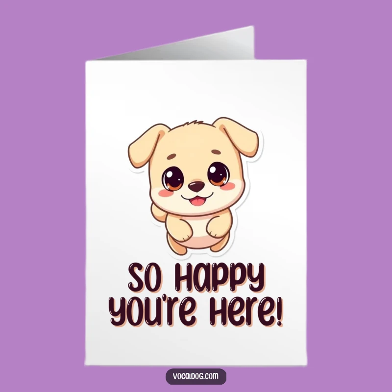 Free Printable Thank You Card: Happy Dog Leap - Downloadable Gratitude
