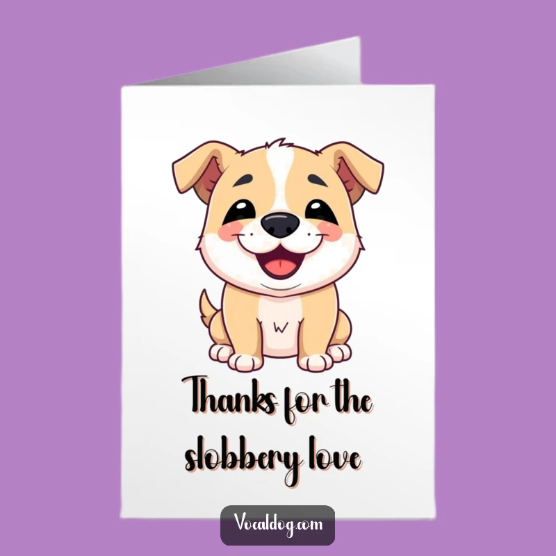 Free Printable Thank You Card: Slobbery Thanks from a Happy Pup