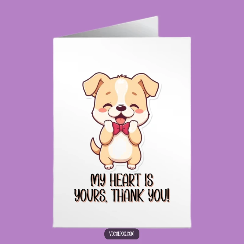 Free Printable Thank You Card: Bowing Dog, Funny Downloadable Gratitude!