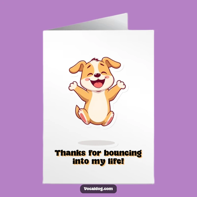 Free Printable Thank You Card: Happy Dog's Gratitude, Downloadable Gift