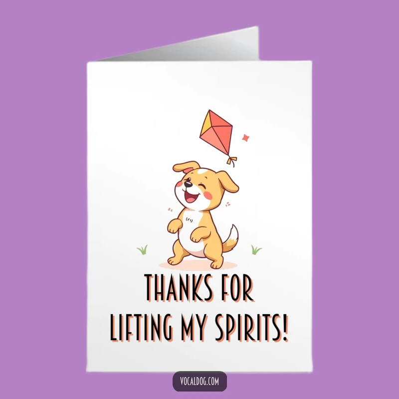 Free Printable Thank You Card: Dog Kite - A Humorous Downloadable Gift!