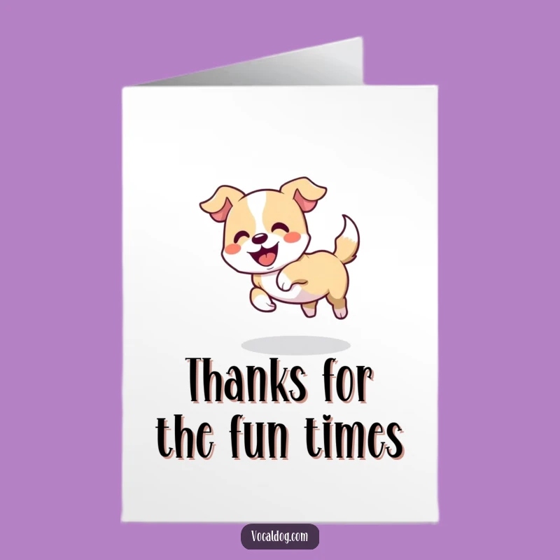 Free Printable Thank You Card: Dizzy Dog Gratitude for Your Help