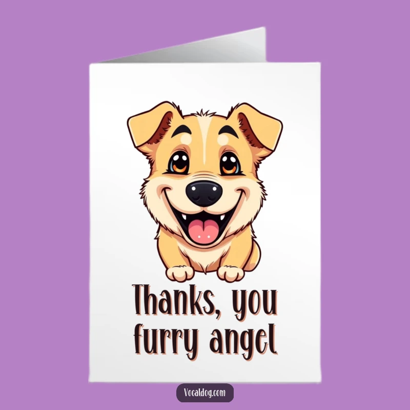 Free Printable Thank You Card: Goofy Dog Grin, Heartwarming Downloadable Gift