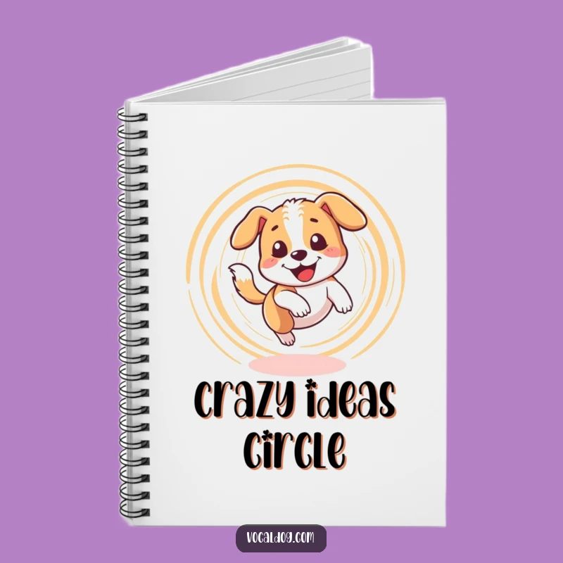 Funny Dizzy Dog Notebook: Tail Chase Journal, Gift Idea