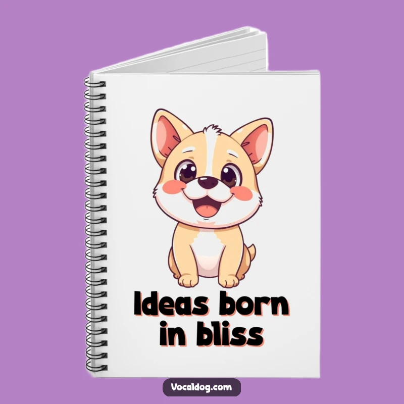 Funny Blissful Dog Notebook - Happy Dog Pages, Pure Joy Journal, Perfect Gift