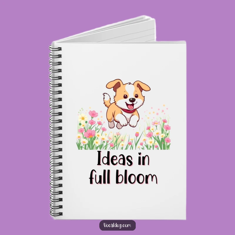 Funny Dog Flowers Notebook: Jot Down Your Joyful Thoughts