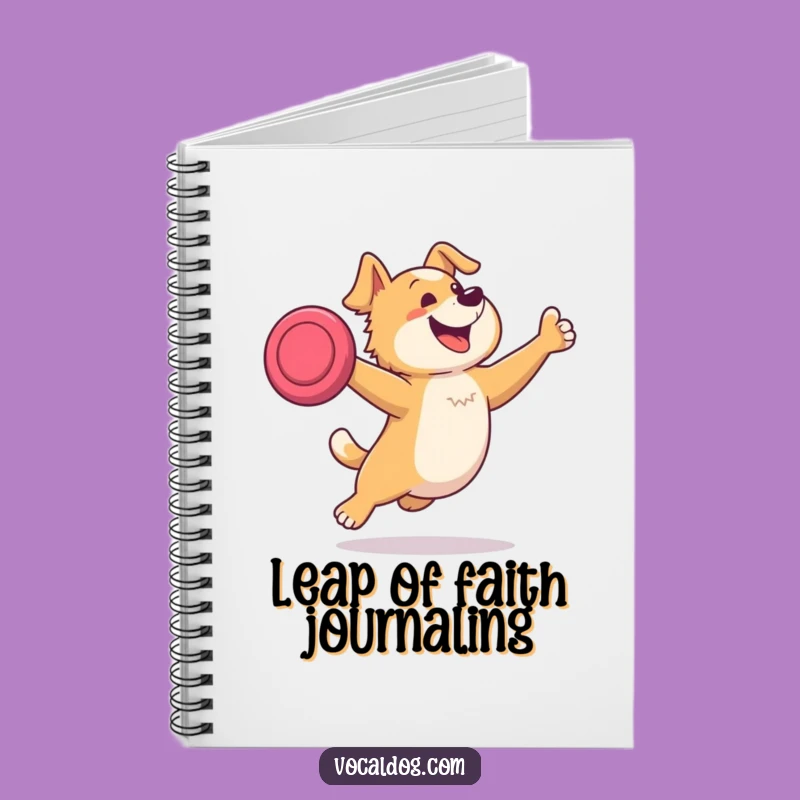 Funny Dog Frisbee Notebook: Jot Down Ideas with a Pup’s Energetic Gift