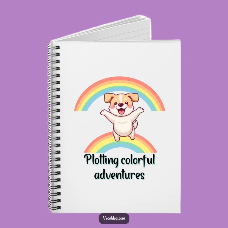 Funny Dog Rainbow Leap Notebook: Jot Down Ideas with Humorous, Colorful Flair