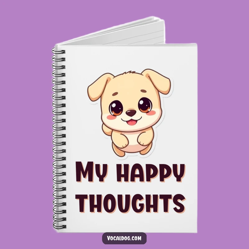 Funny Happy Dog Notebook: Round Character Journal, Perfect Funny Gift for Notes