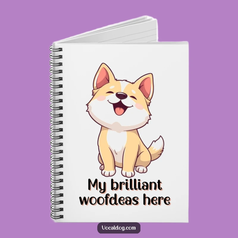 Funny Joyful Woof Dog Notebook - Hilarious Canine Journal & Gift Idea
