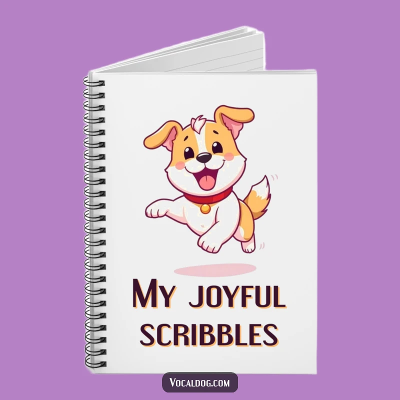 Funny Joyful Dog Notebook: Jot Down Energy, Pure Cover, Perfect Humorous Gift