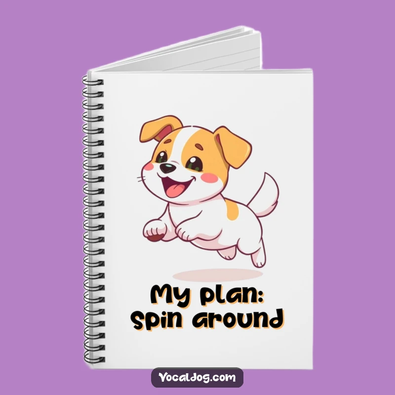 Funny Tail Chasing Dog Notebook - Hilarious Journal for Playful Minds Gift