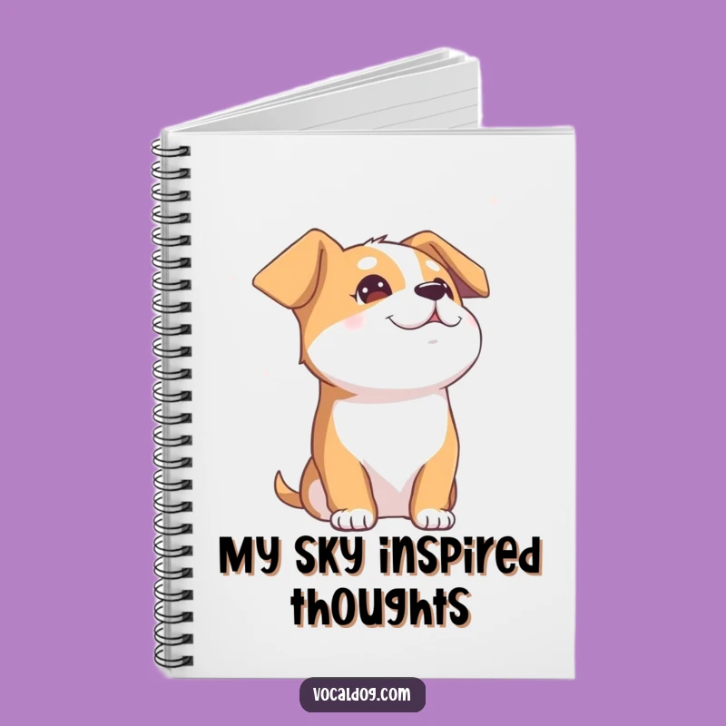 Funny Blissful Dog Notebook: Sky Gazing Journal, Perfect Gift for Dreamers