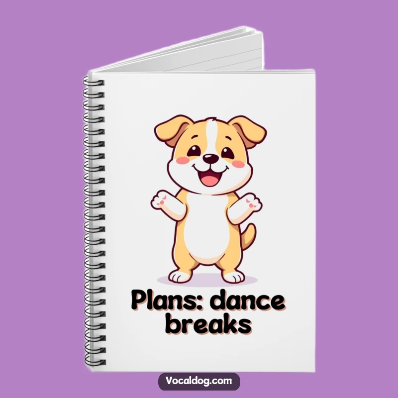 Funny Happy Dance Dog Notebook: Jot Down Energetic Ideas with this Funny Journal!