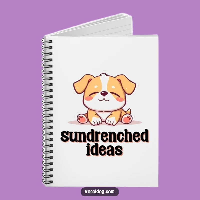 Funny Sunbathing Dog Notebook: Jot Down Peace, Content Cover, Perfect Humorous Gift