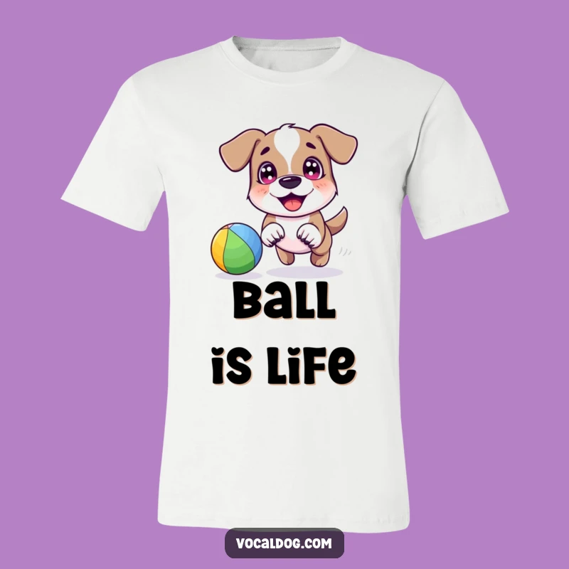 Funny Dog Rainbow Ball T-Shirt: Joyful Pup Play Tee for Dog Lovers Gift