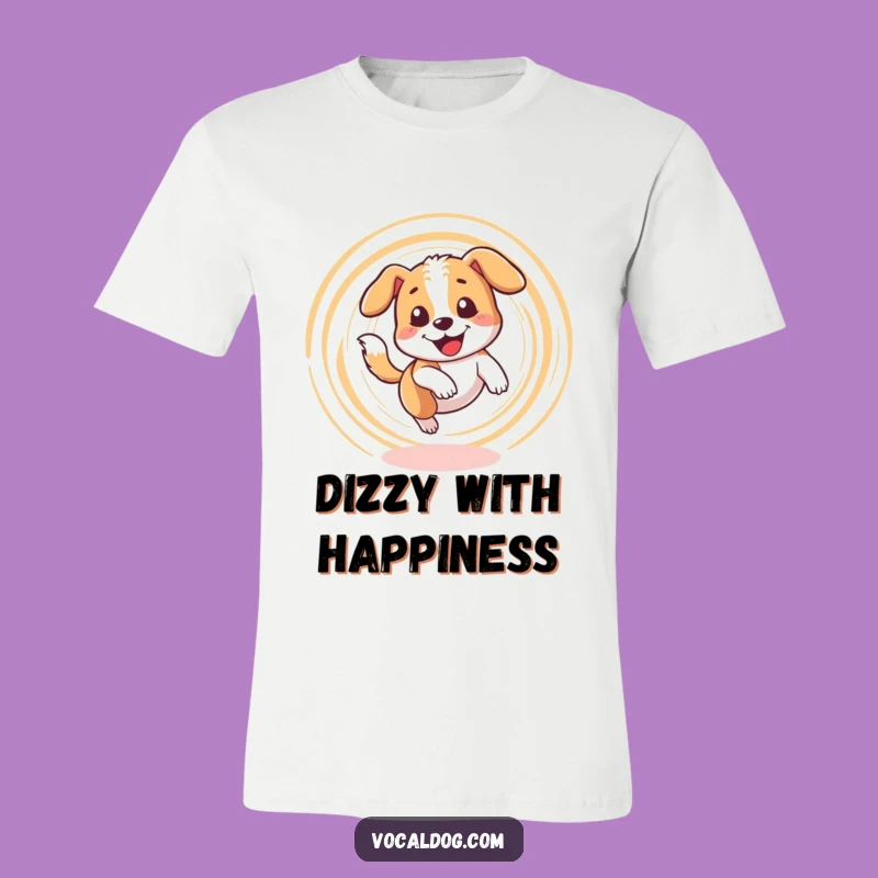Funny Tail Chase Dog T-Shirt: Dizzy Pup Fun, Awesome Gift