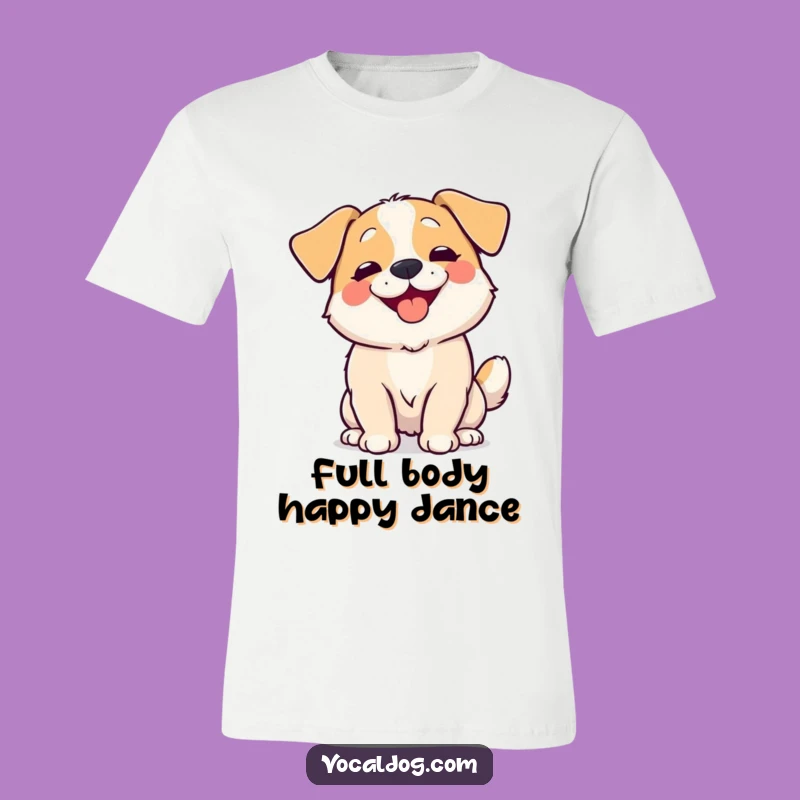 Funny Wiggling Dog Body T-Shirt - Express Pure Canine Happiness