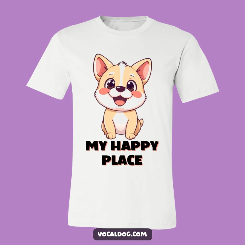 Funny Blissful Dog T-Shirt - Happy Dog Character with Delighted Gaze, Amazing Gift
